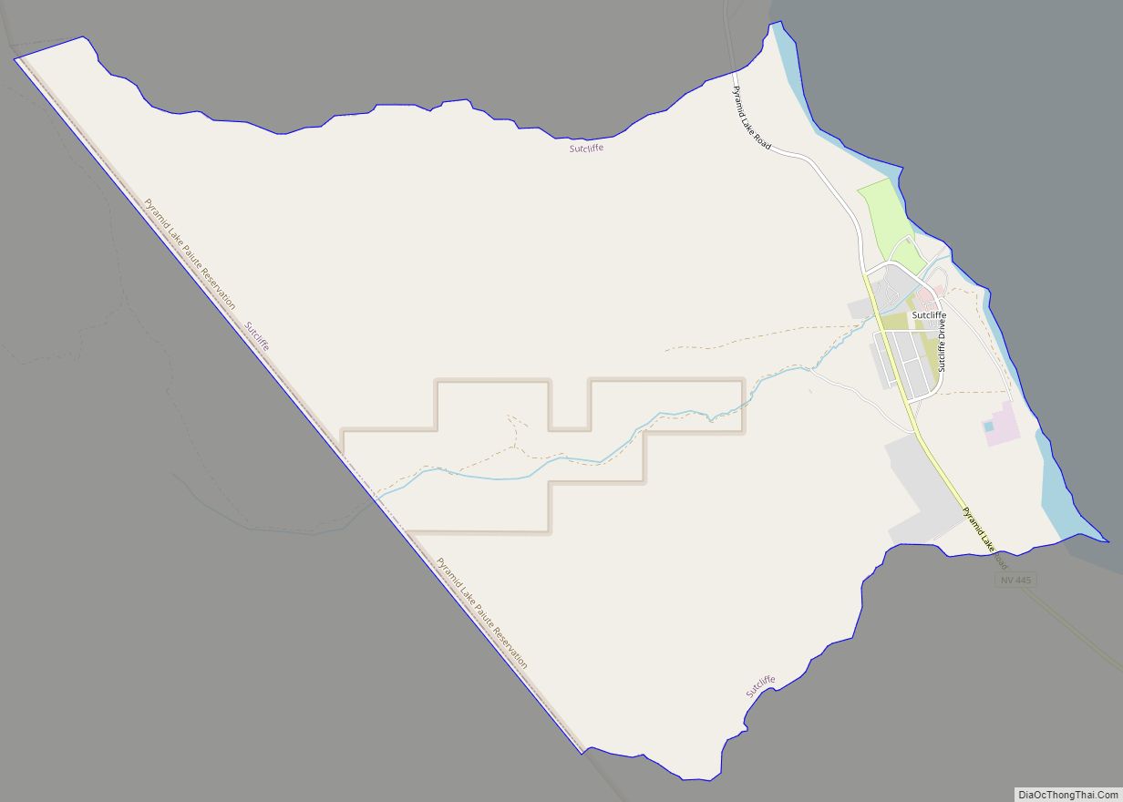 Map of Sutcliffe CDP