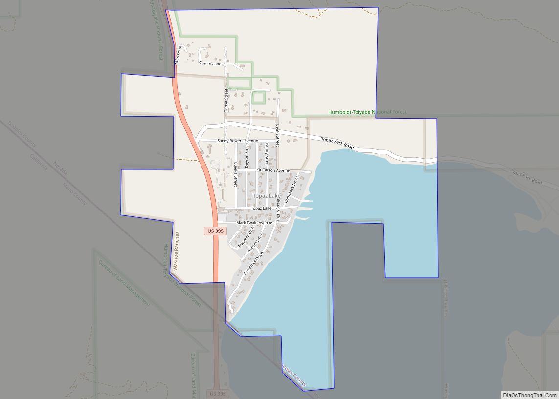 Map of Topaz Lake CDP