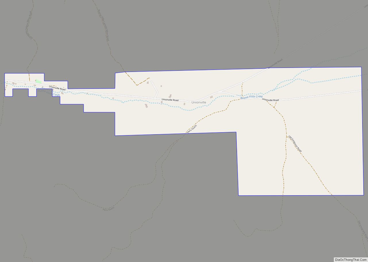 Map of Unionville CDP, Nevada