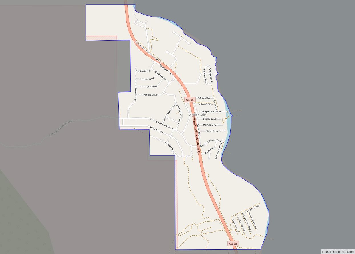 Map of Walker Lake CDP