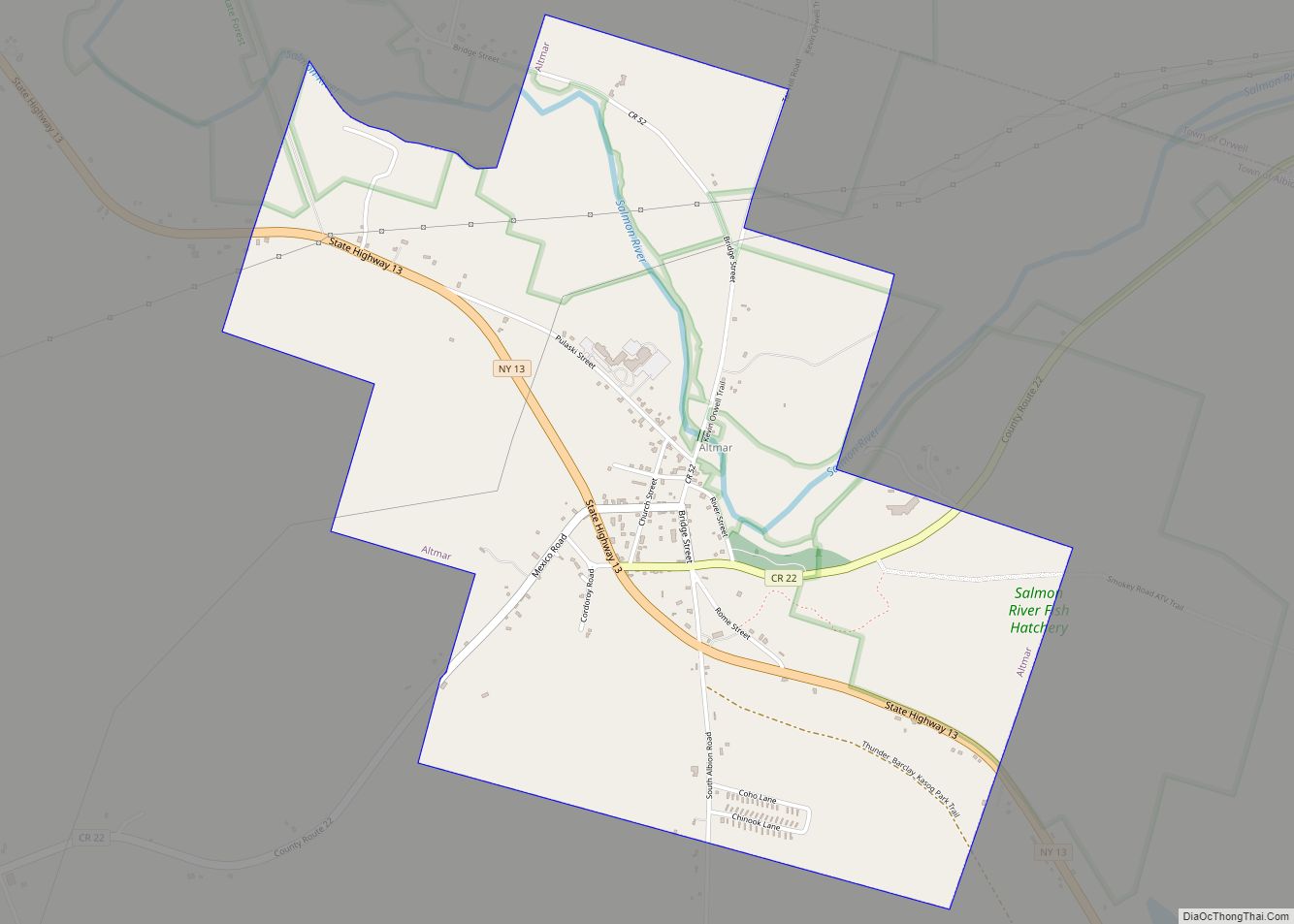 Map of Altmar CDP
