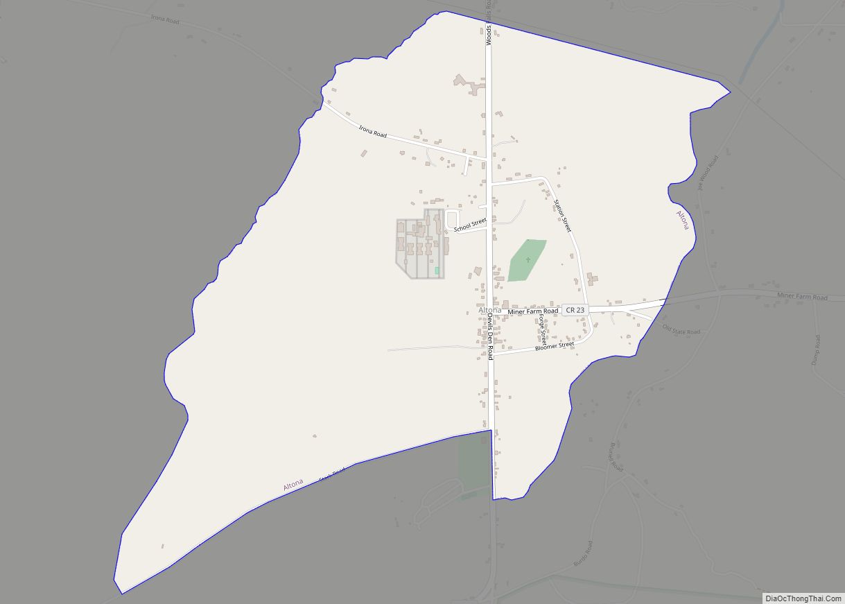 Map of Altona CDP, New York