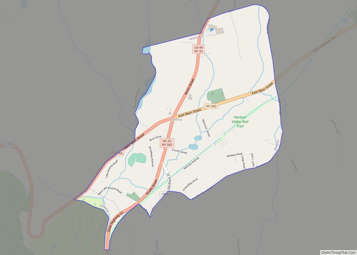 Map of Amenia CDP, New York