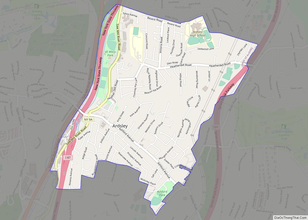 Map of Ardsley village