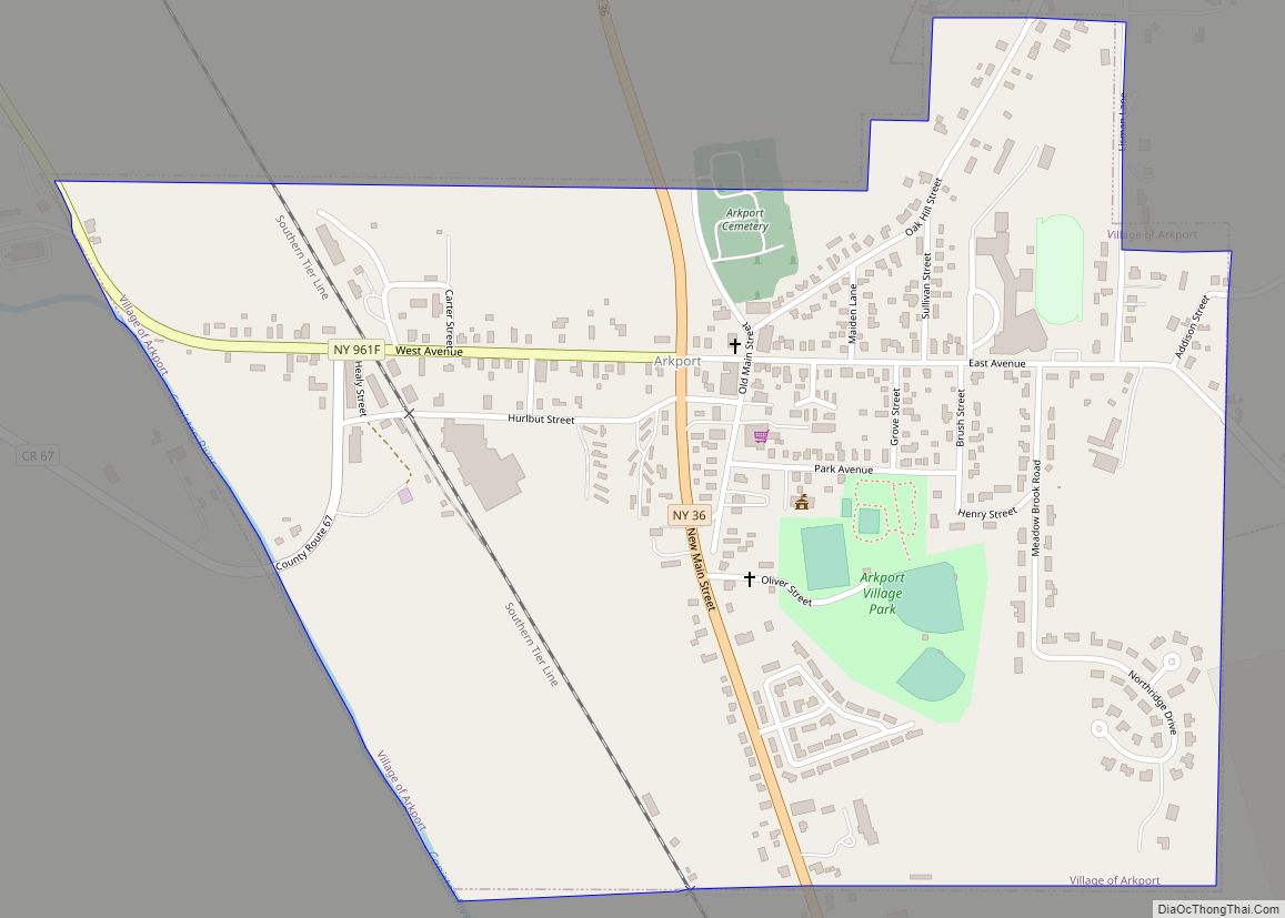 Map of Arkport village