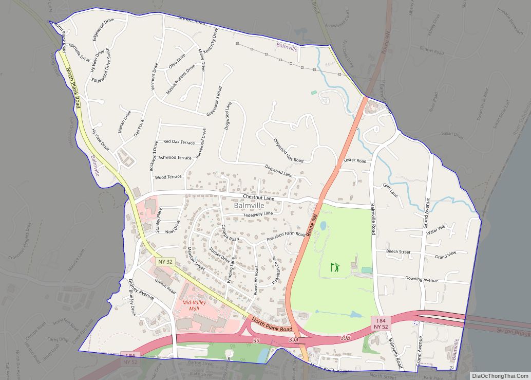 Map of Balmville CDP