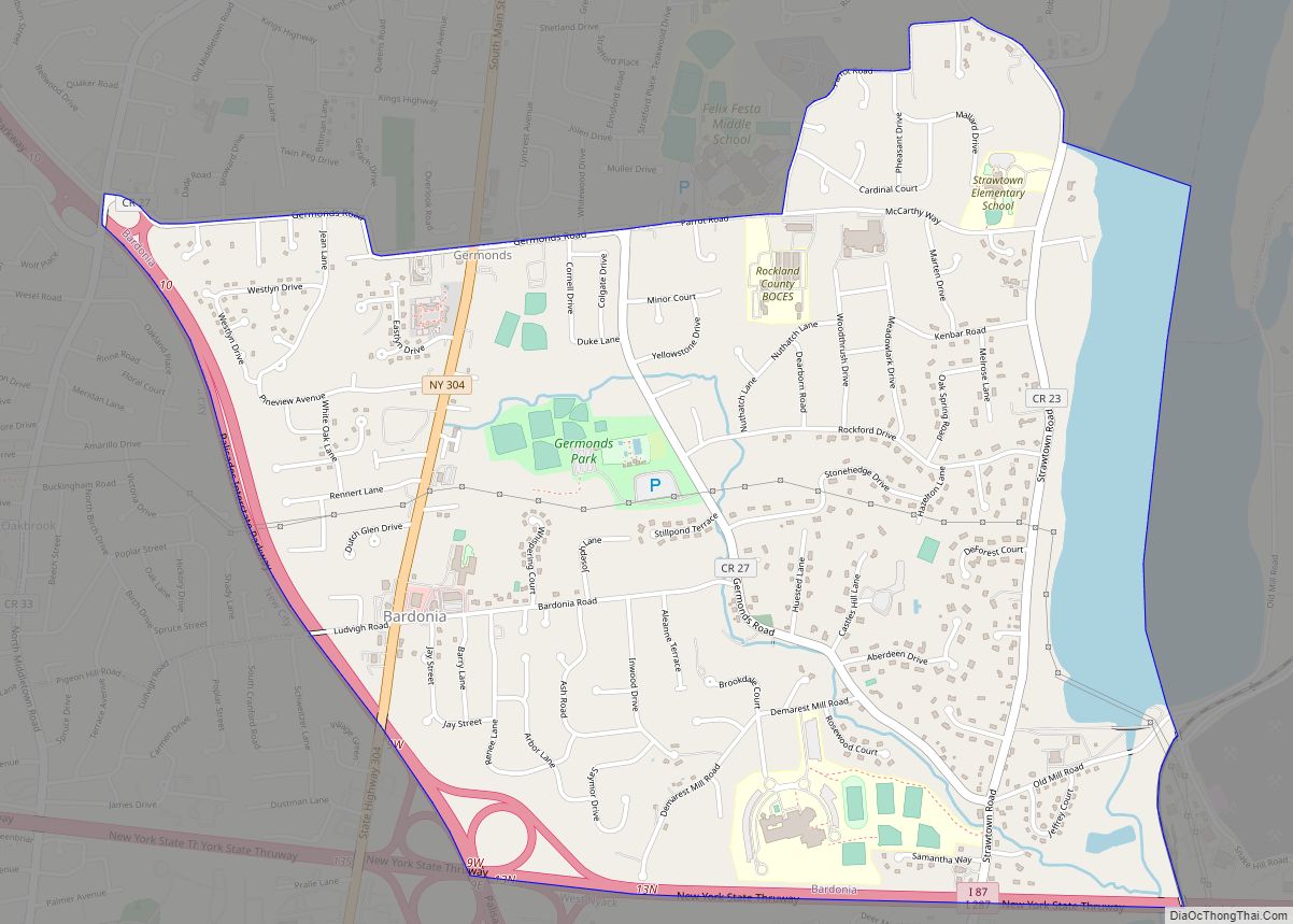 Map of Bardonia CDP