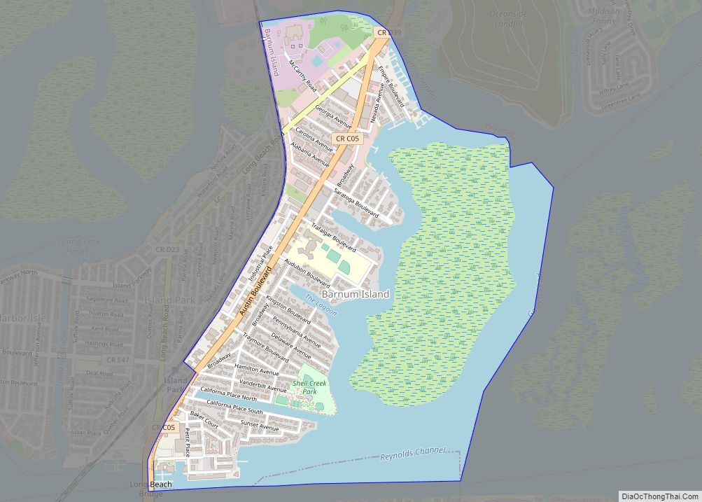 Map of Barnum Island CDP