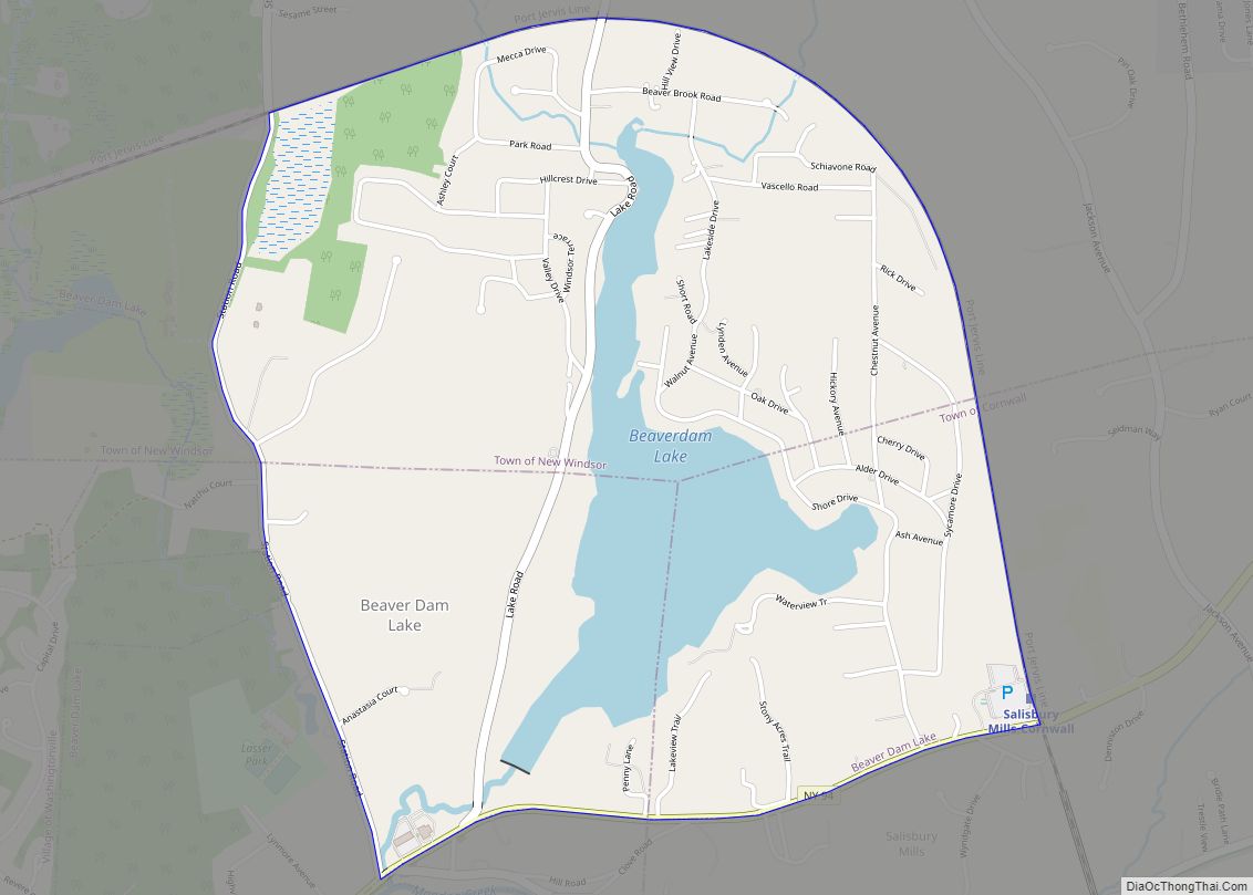 Map of Beaver Dam Lake CDP