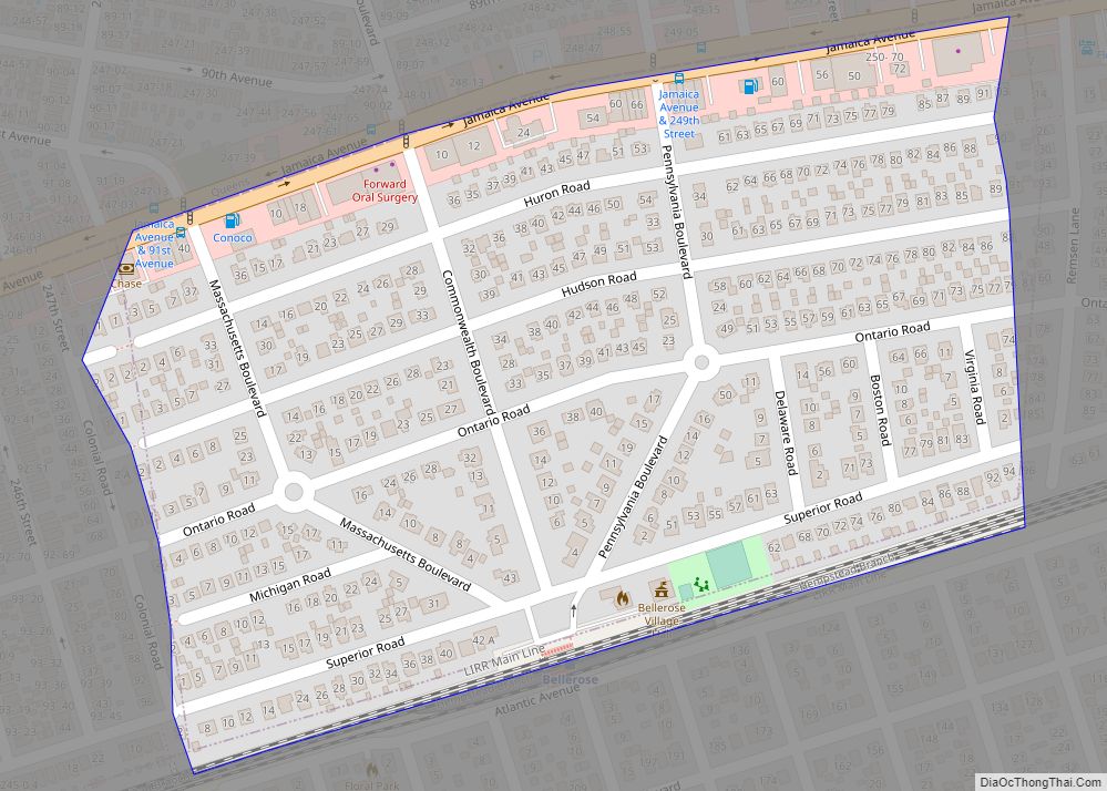 Map of Bellerose village