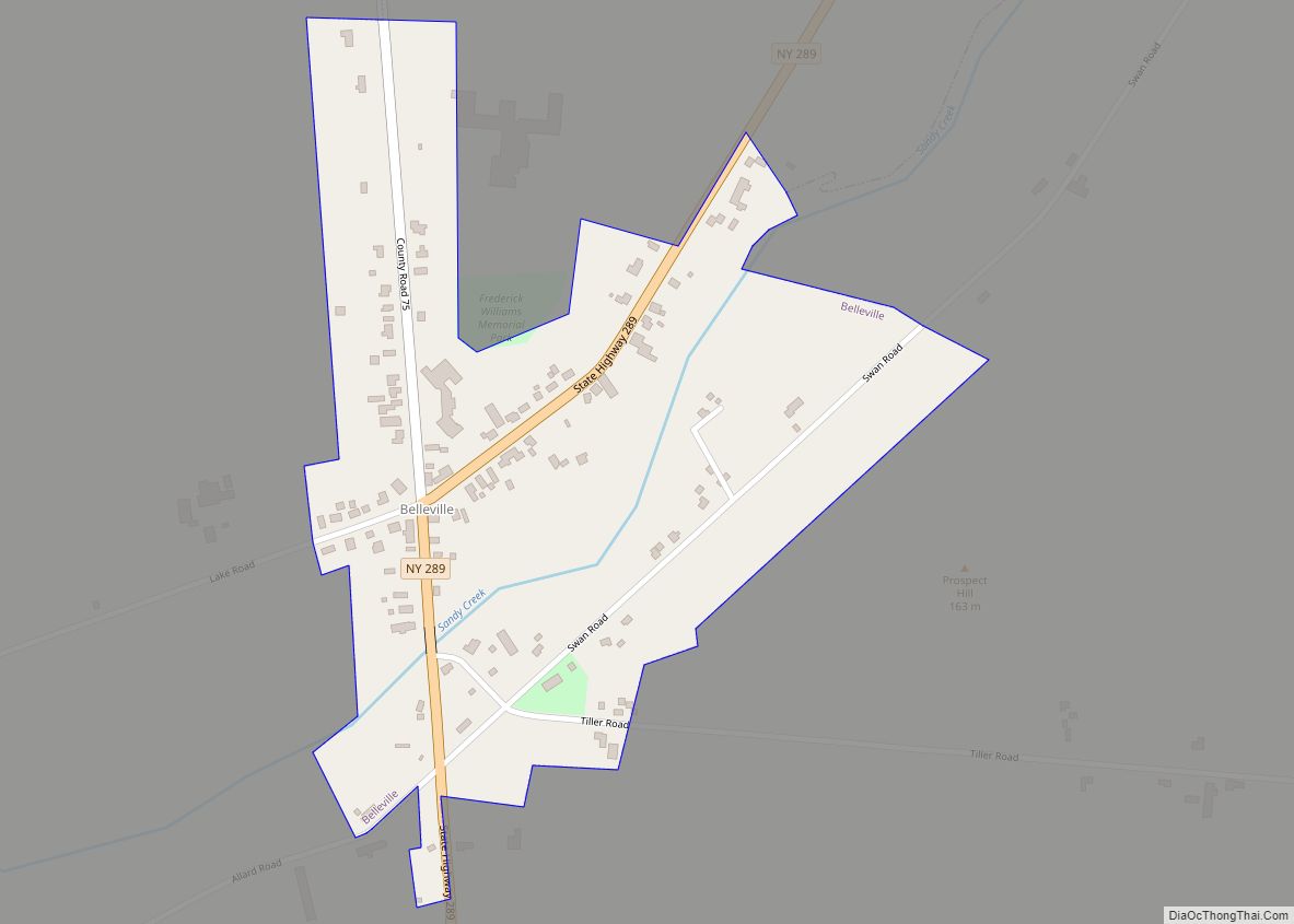 Map of Belleville CDP, New York