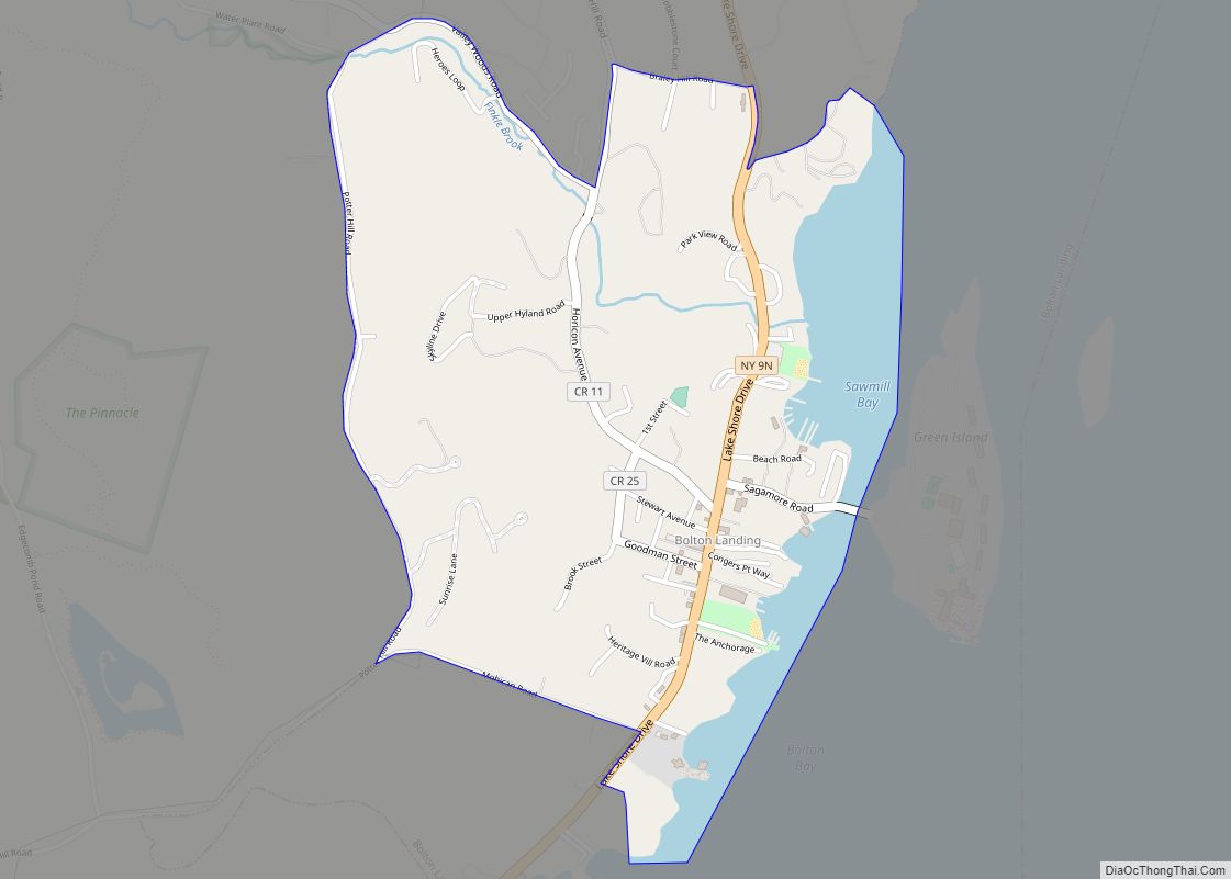 Map of Bolton Landing CDP