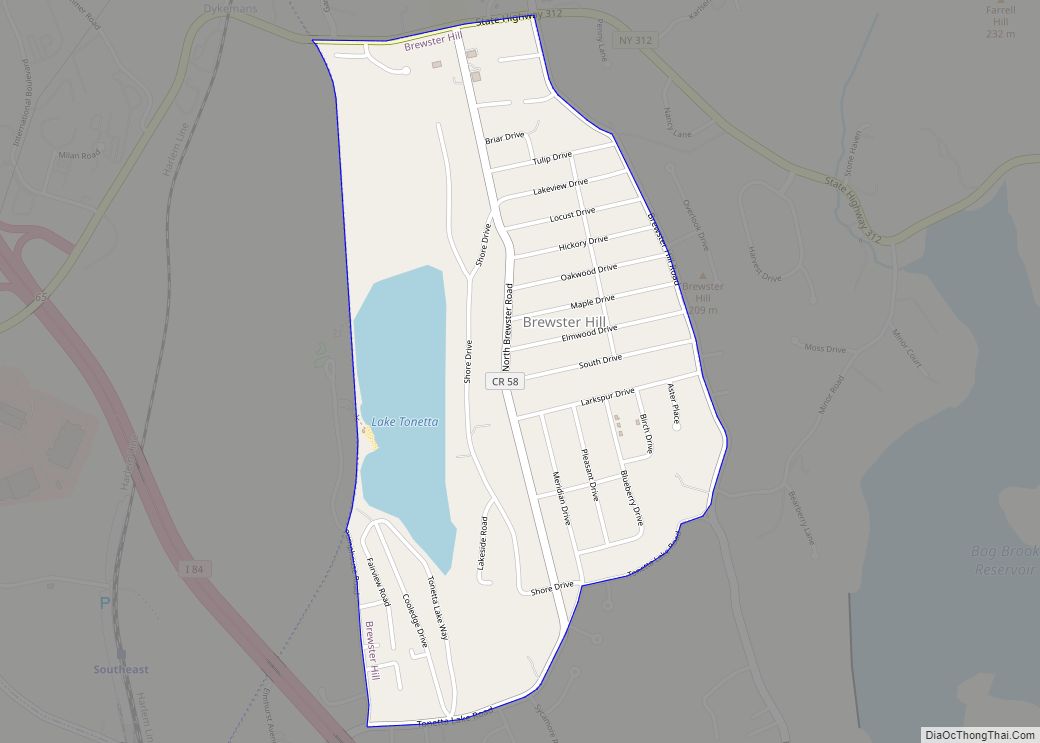 Map of Brewster Hill CDP