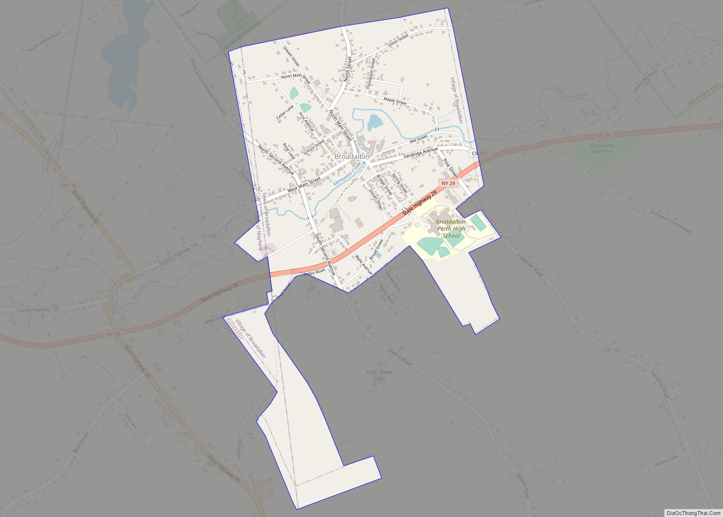 Map of Broadalbin village