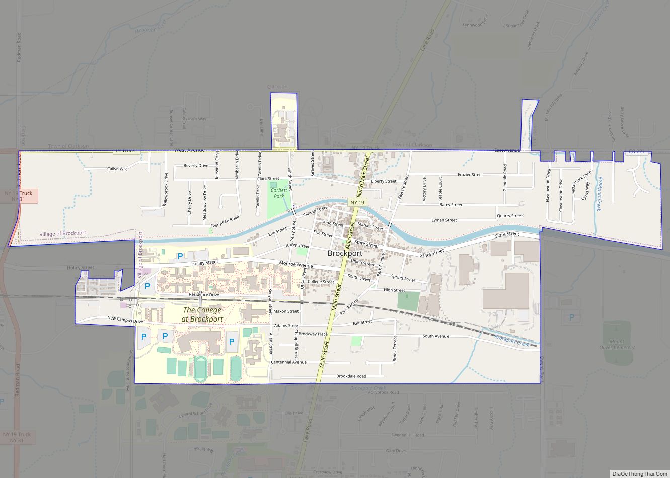 Map of Brockport village