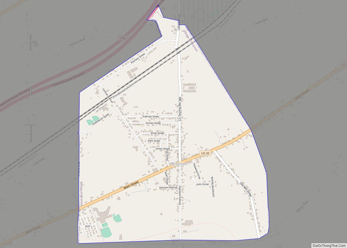 Map of Brocton village, New York