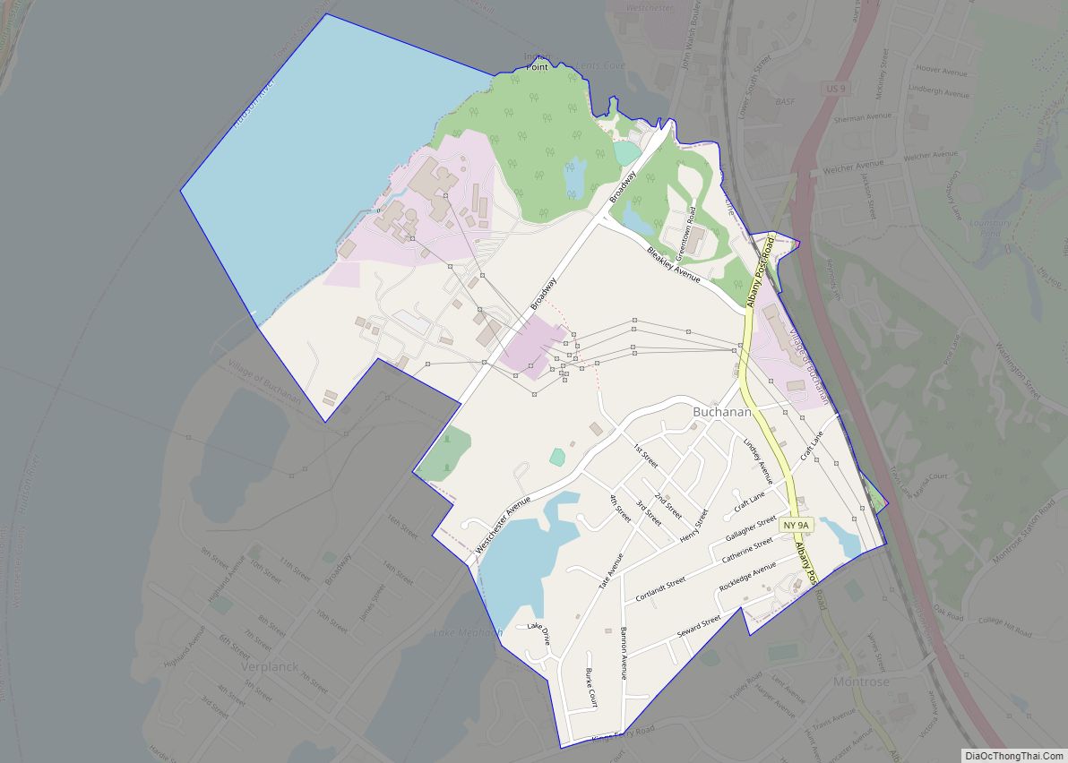 Map of Buchanan village, New York