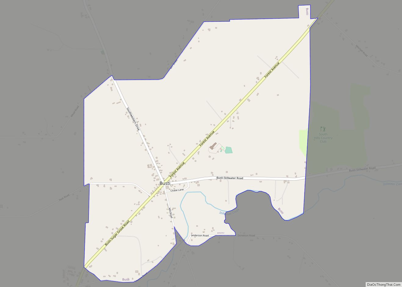 Map of Busti CDP