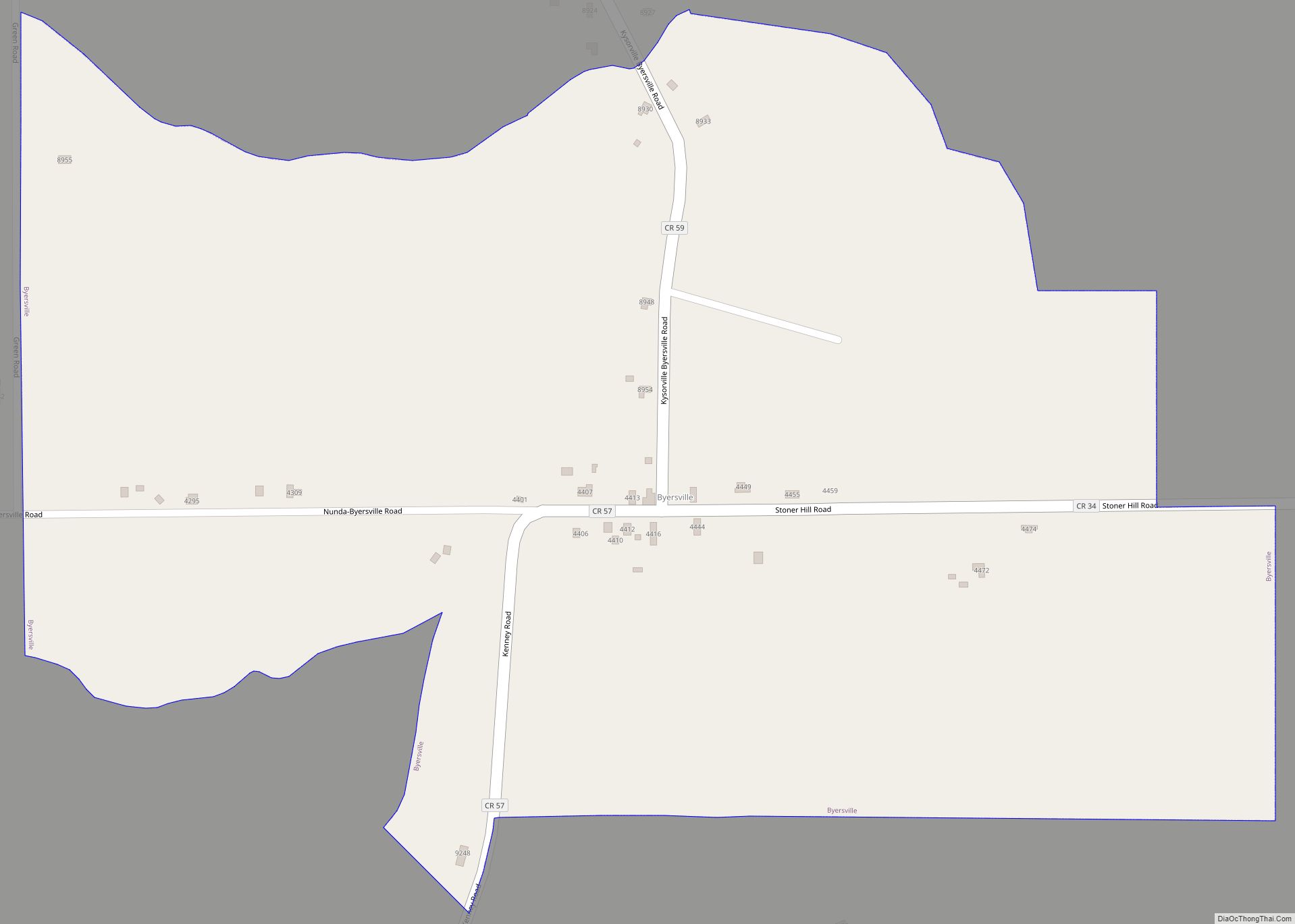 Map of Byersville CDP