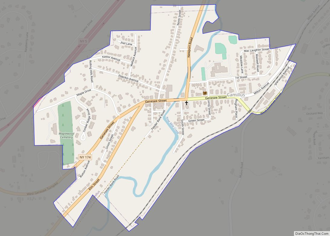 Map of Camillus village