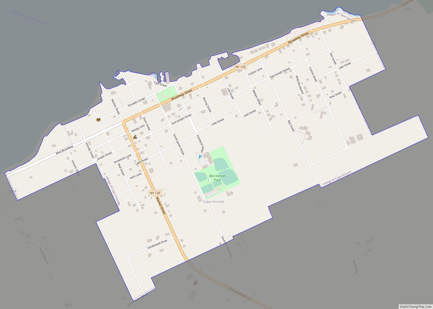 Map of Cape Vincent village