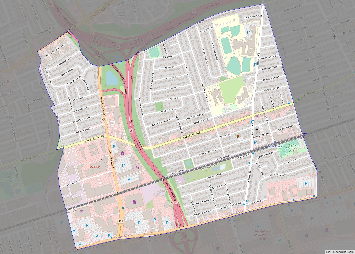 Map of Carle Place CDP