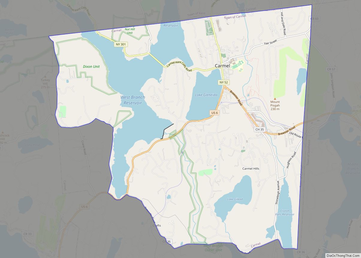 Map of Carmel Hamlet CDP