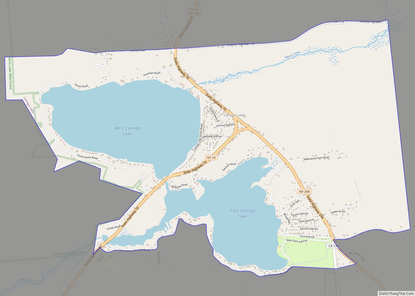 Map of Caroga Lake CDP