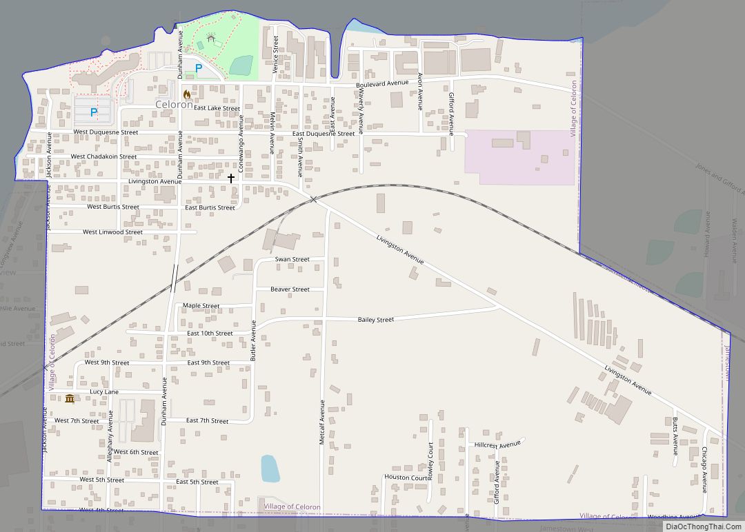 Map of Celoron village