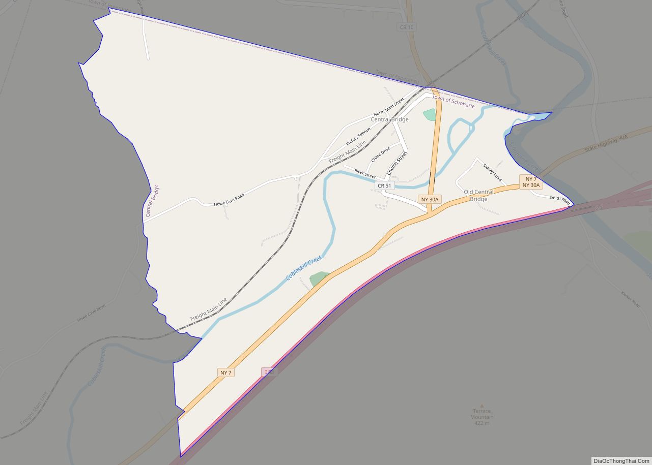 Map of Central Bridge CDP