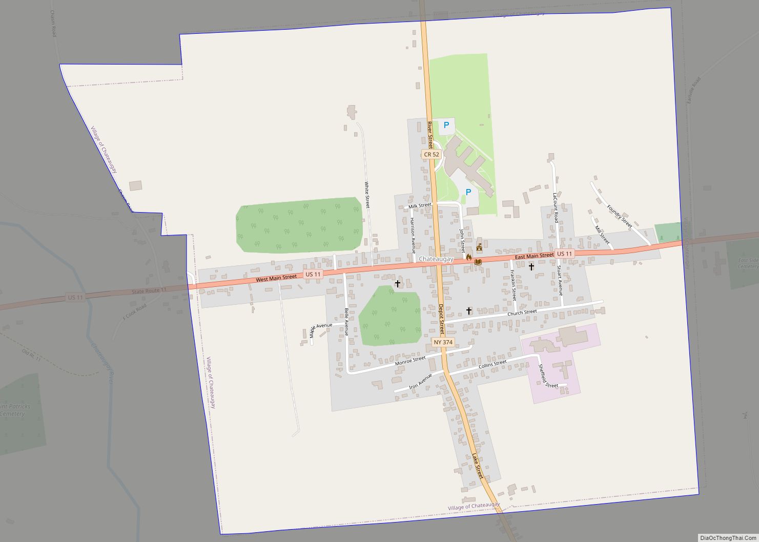 Map of Chateaugay village