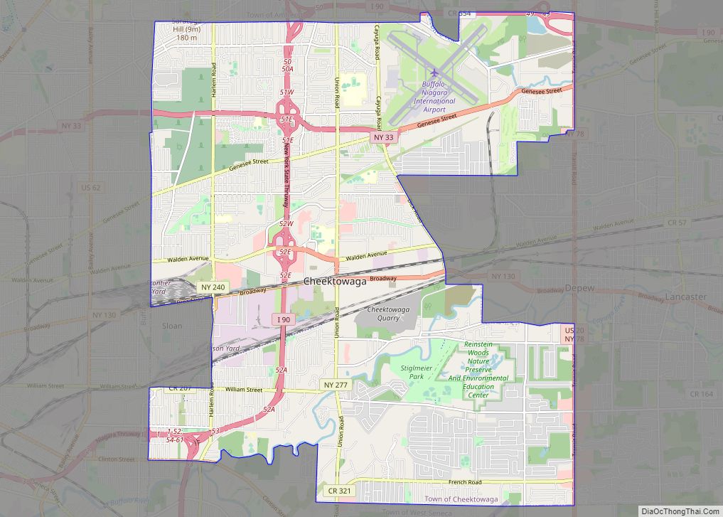 Map of Cheektowaga CDP