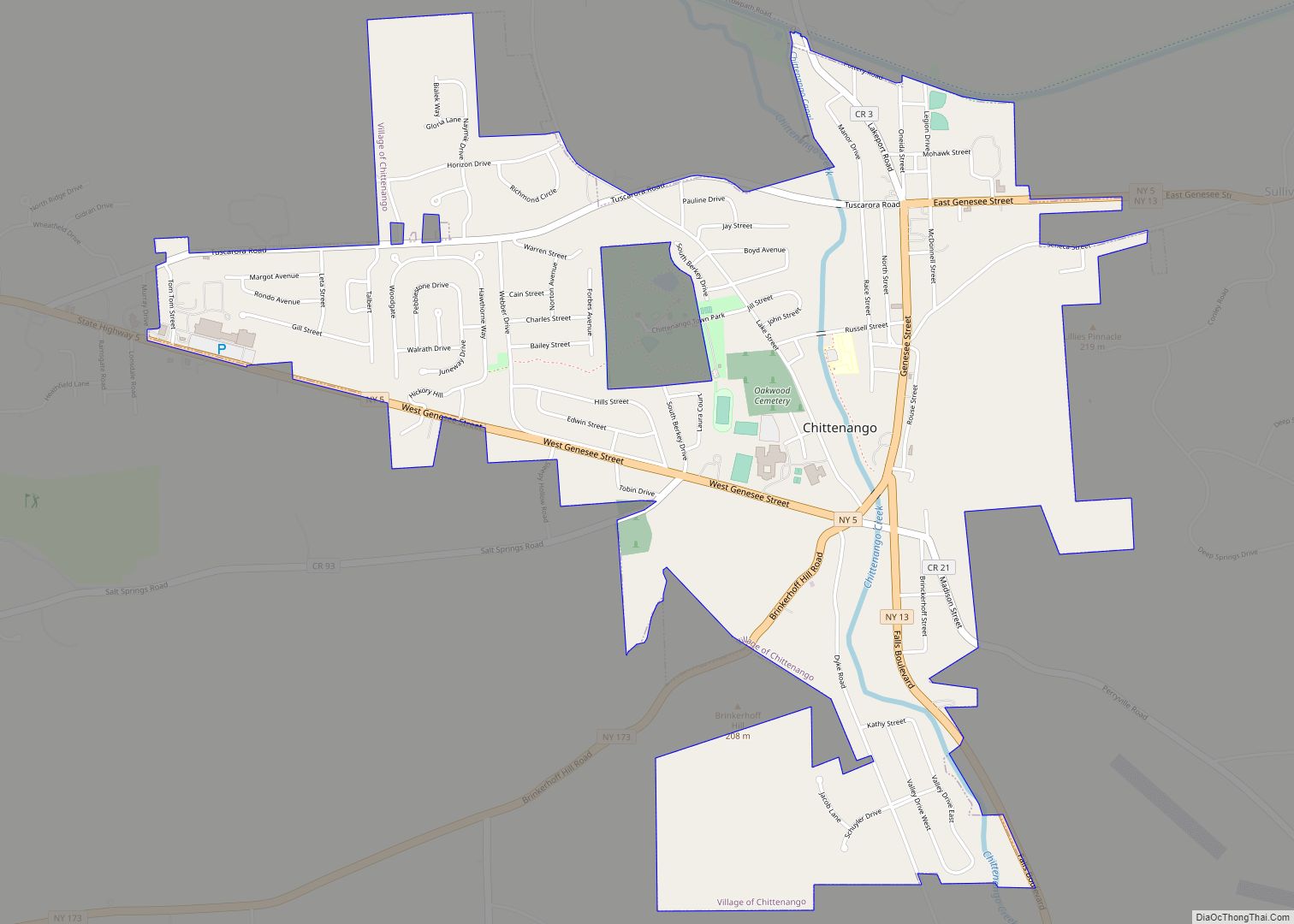 Map of Chittenango village