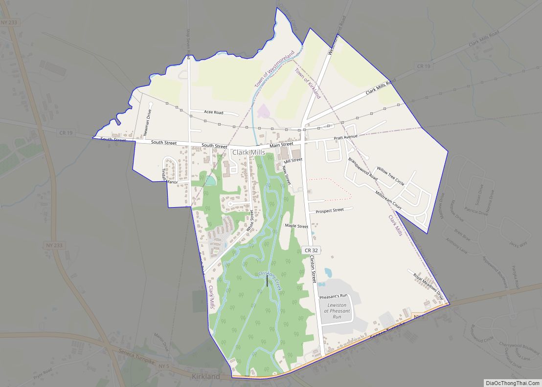 Map of Clark Mills CDP