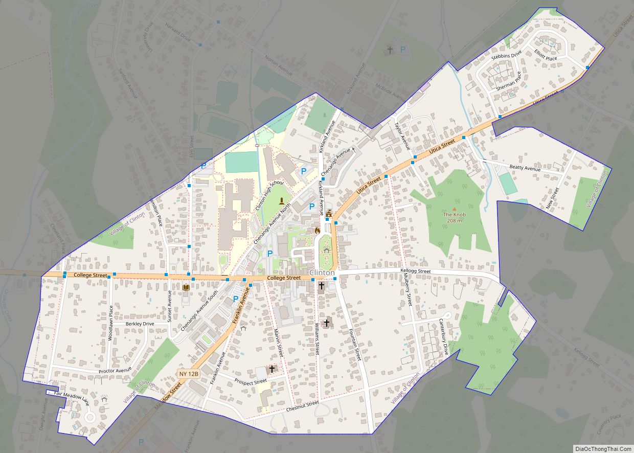 Map of Clinton village, New York