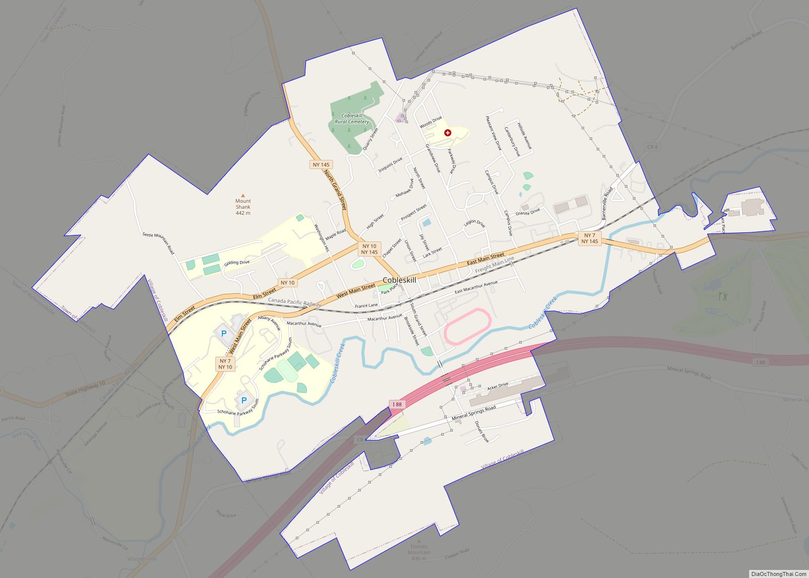 Map of Cobleskill village