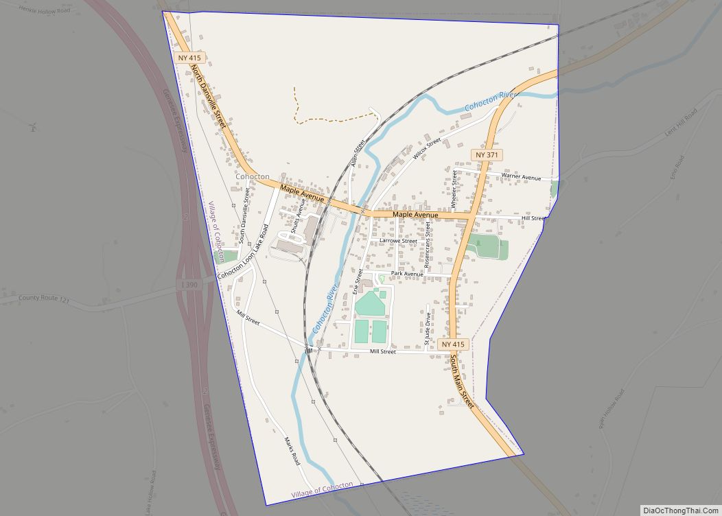 Map of Cohocton village