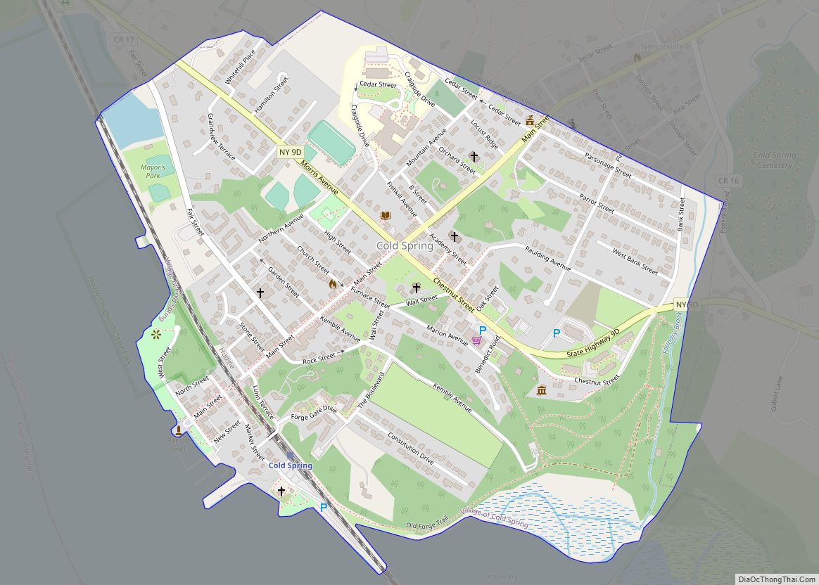 Map of Cold Spring village, New York