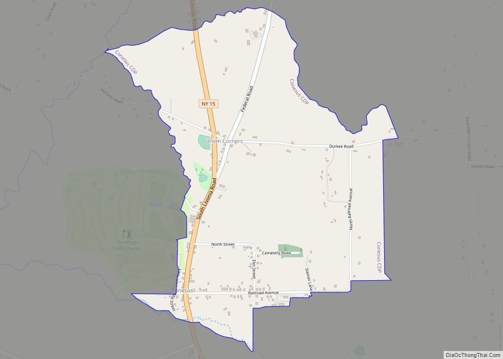 Map of Conesus Hamlet CDP