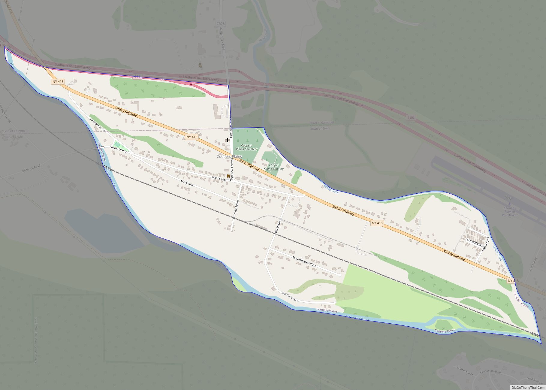 Map of Coopers Plains CDP