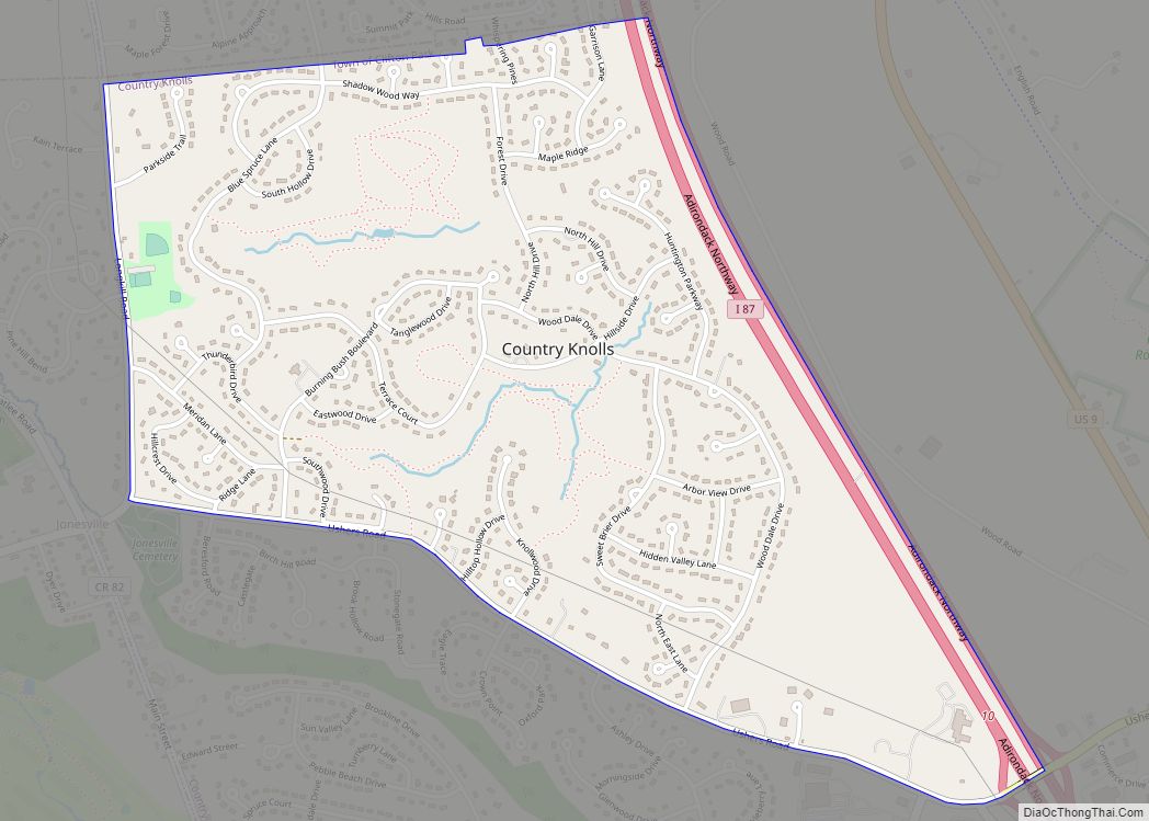 Map of Country Knolls CDP