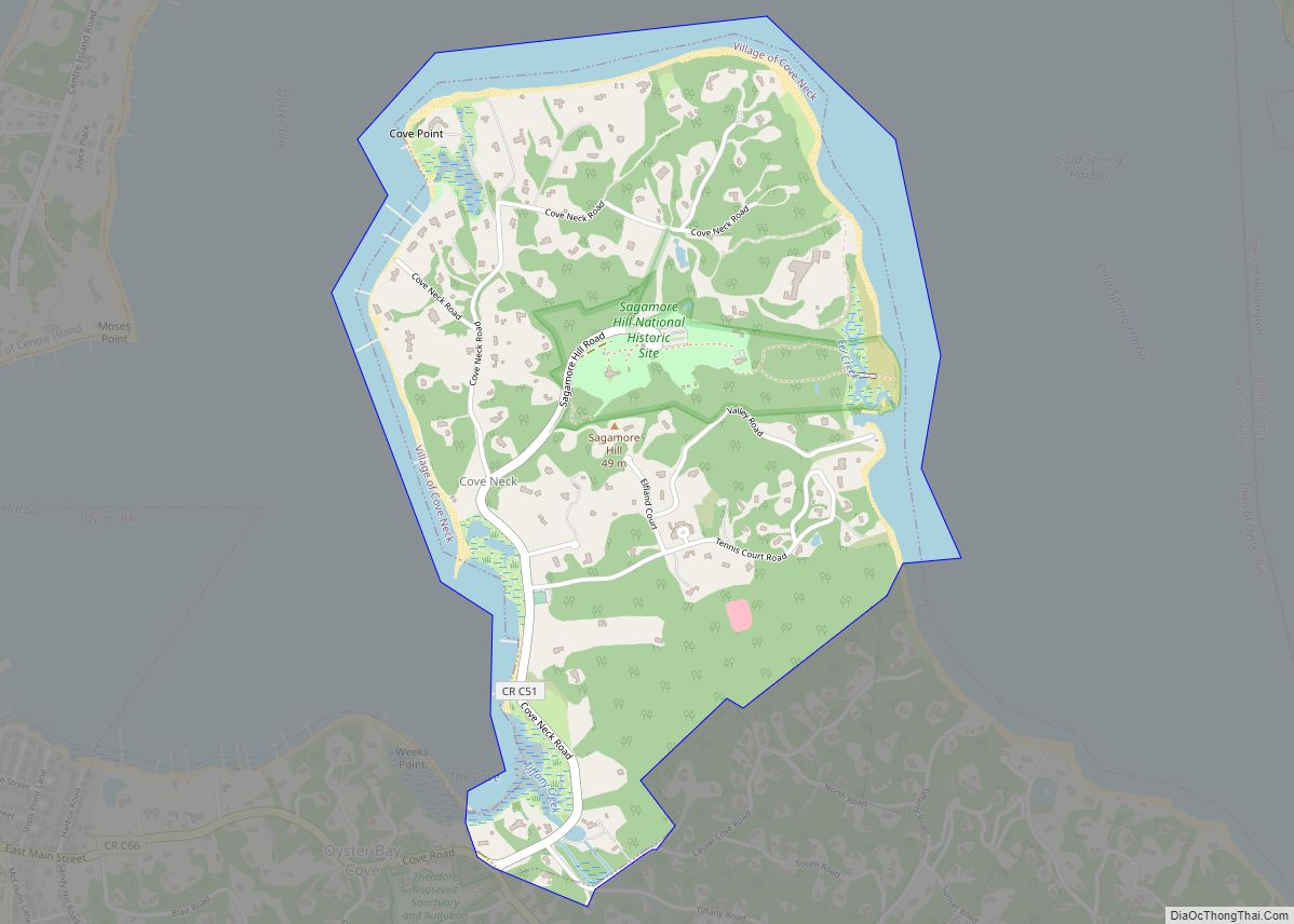 Map of Cove Neck village