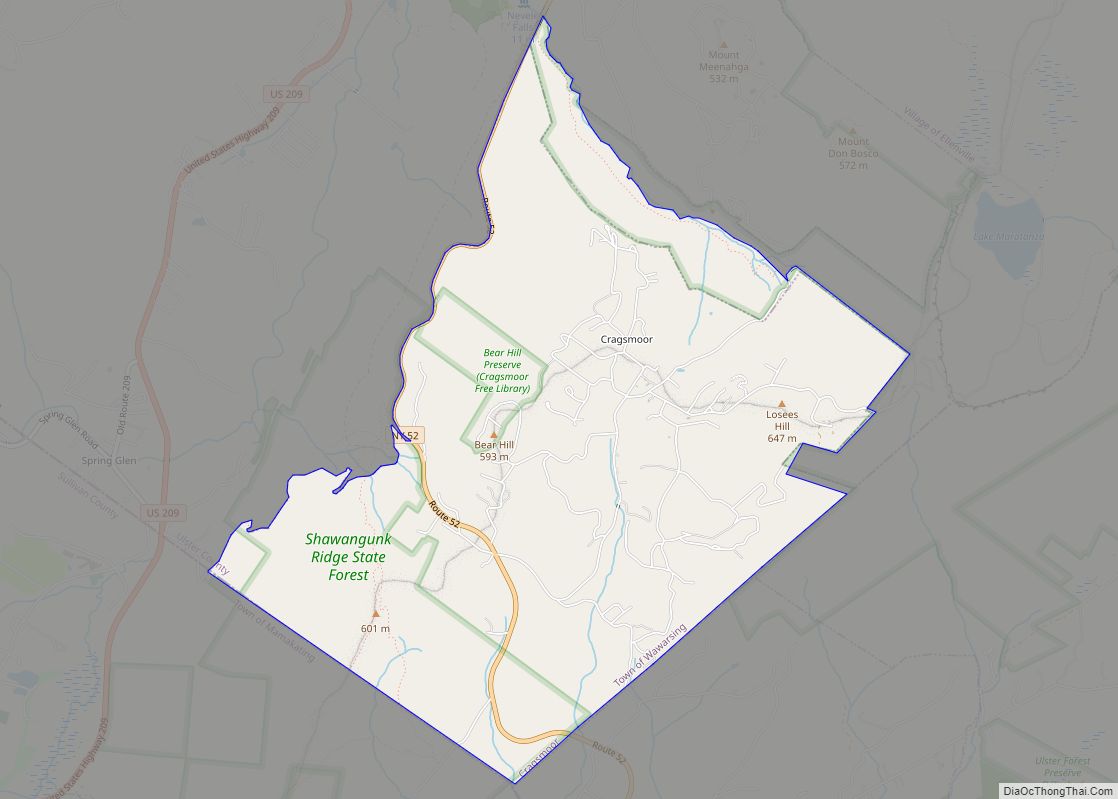 Map of Cragsmoor CDP