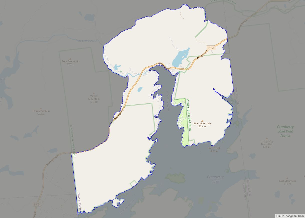 Map of Cranberry Lake CDP