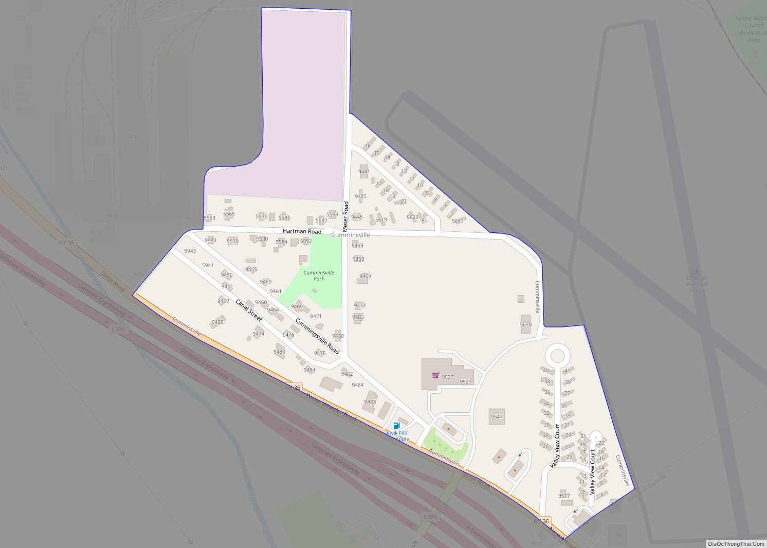 Map of Cumminsville CDP