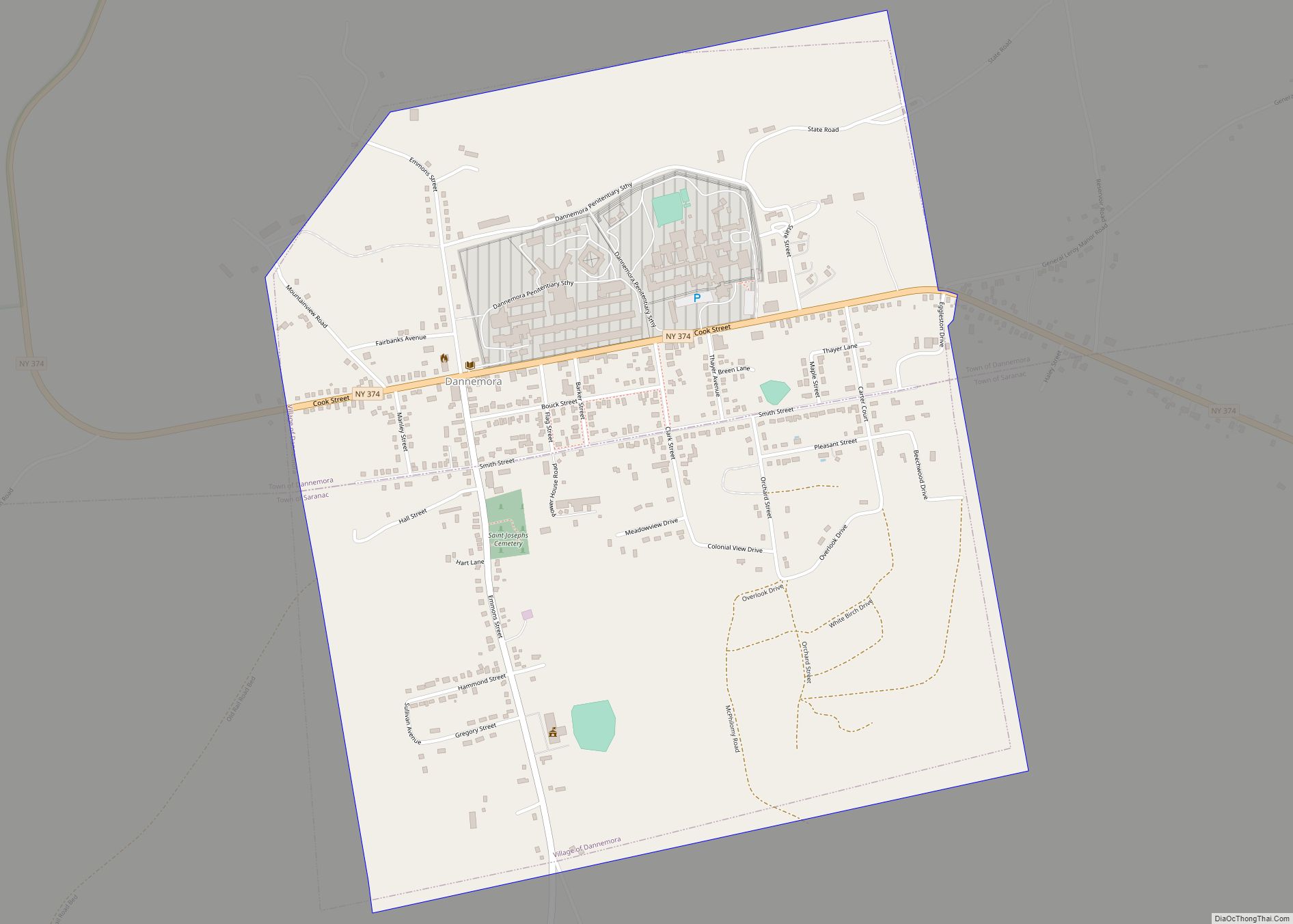 Map of Dannemora village