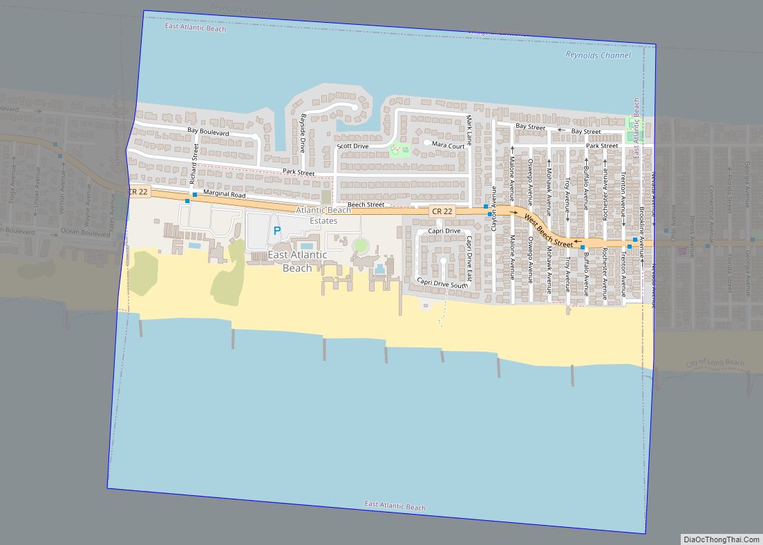 Map of East Atlantic Beach CDP