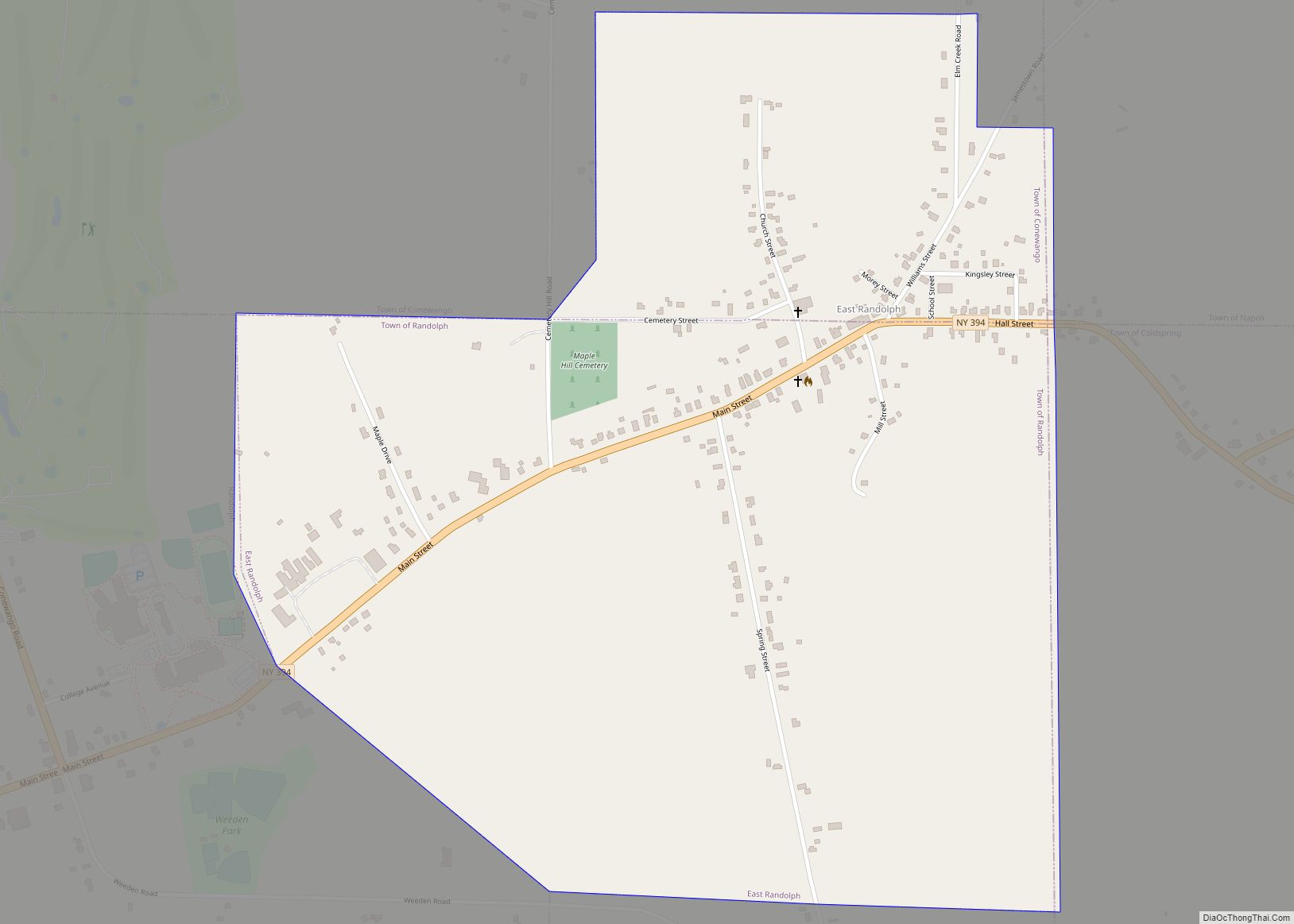 Map of East Randolph CDP