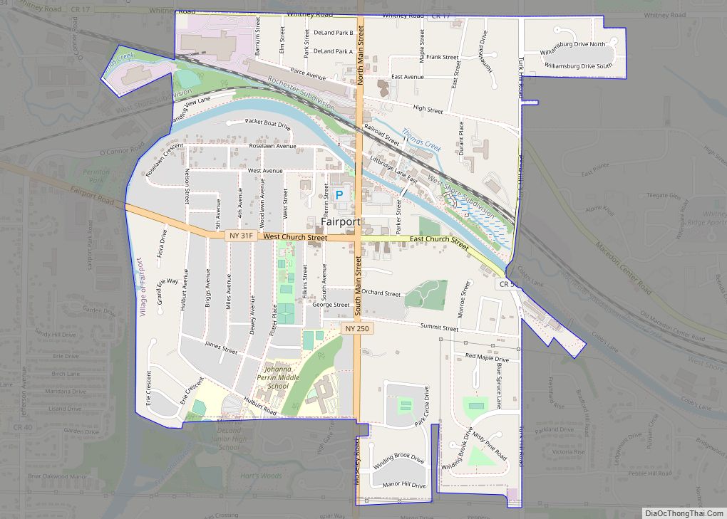 Map of Fairport village