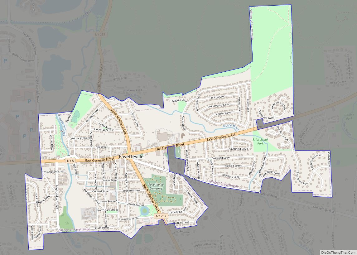 Map of Fayetteville village, New York